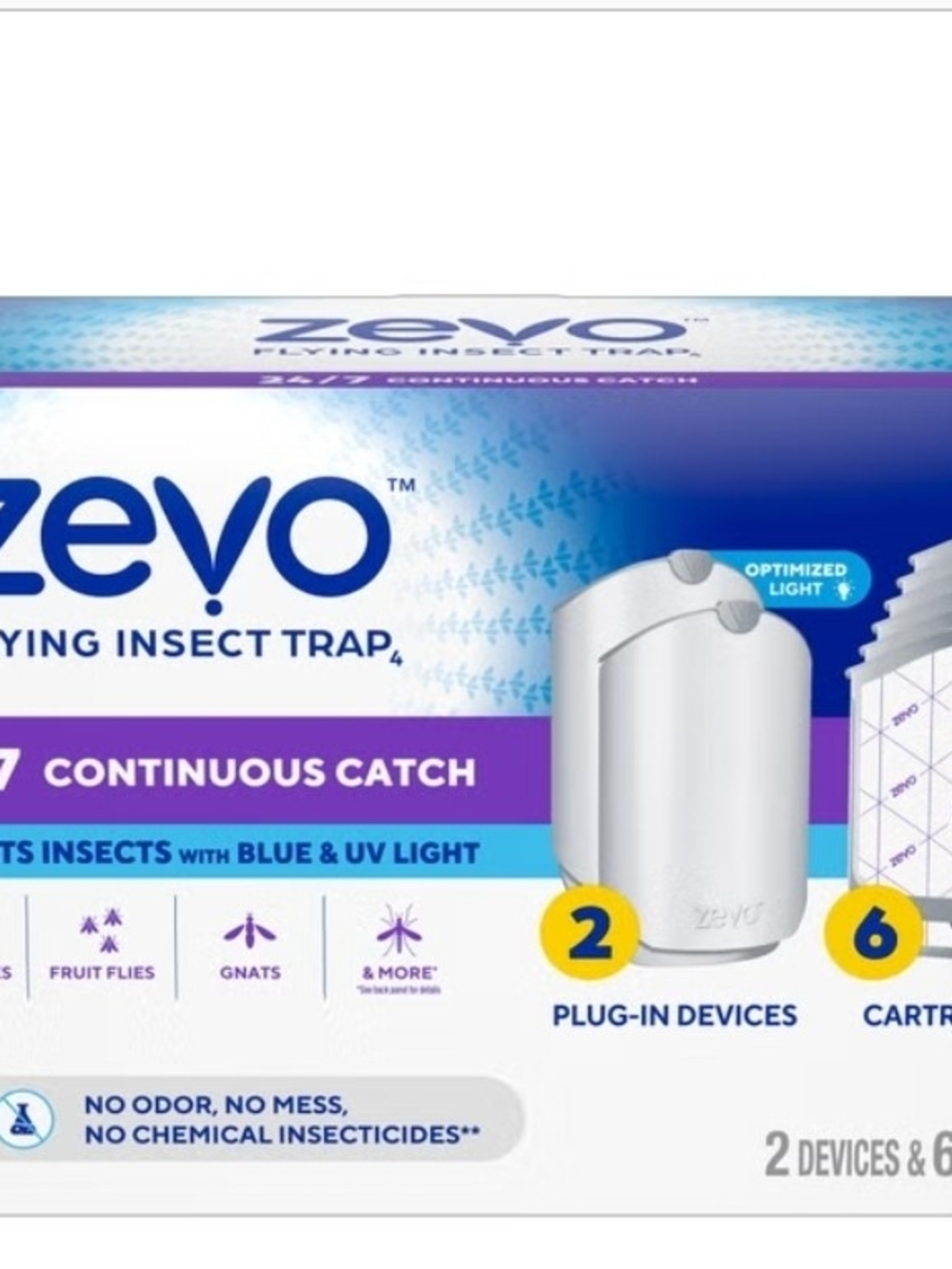 White Flying Insect Trap - Continuous Catch (2-Pack)